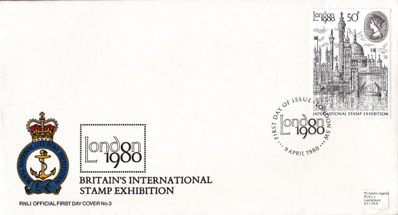 1980 (04) London 50p - Pilgrim RNLI Cover - London SW H/S