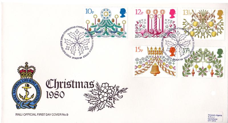 1980 (11) Christmas - Pilgrim RNLI Cover - Bethlehem H/S