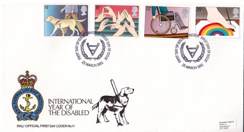 1981 (03) Disabled - Pilgrim RNLI Cover - Windsor H/S