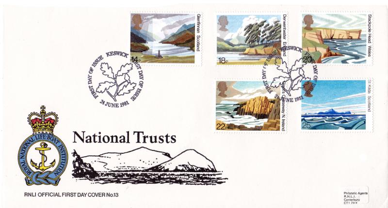 1981 (06) National Trust - Pilgrim RNLI Cover - Keswick H/S