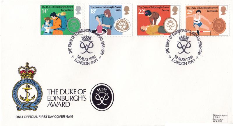 1981 (08) Duke of Edinburgh Awards - Pilgrim RNLI Cover - London SW1 H/S