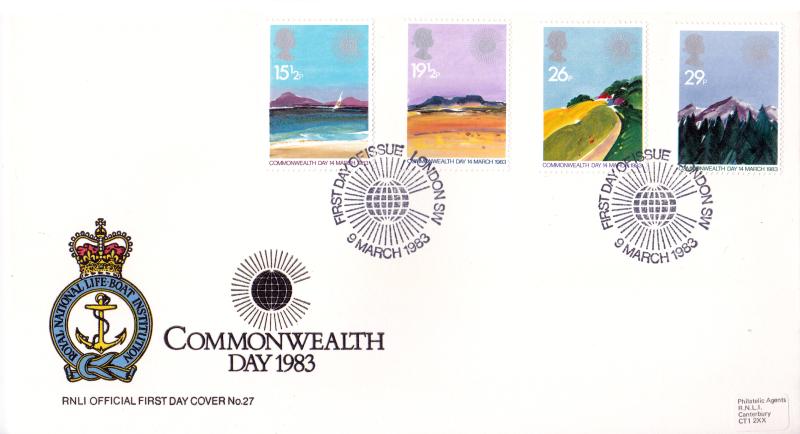 1983 (03) Commonwealth - Pilgrim RNLI Cover - London SW H/S