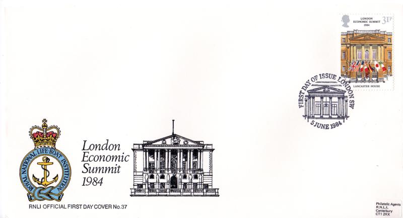 1984 (06) Summit - Pilgrim RNLI Cover - London SW H/S