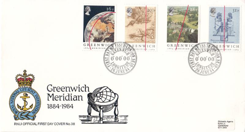 1984 (06) Greenwich - Pilgrim RNLI Cover - Greenwich H/S