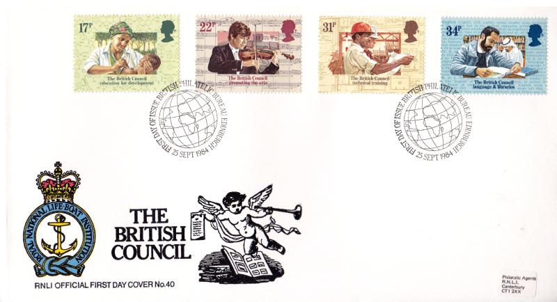 1984 (09) British Council - Pilgrim RNLI Cover - Edinburgh H/S