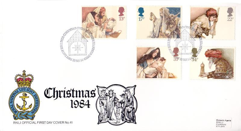 1984 (11) Christmas - Pilgrim RNLI Cover - Bethlehem H/S