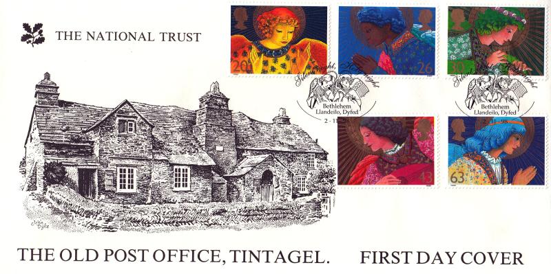 1998 (11) Christmas - Tintagel Old Post Office Cover - Bethlehem H/S