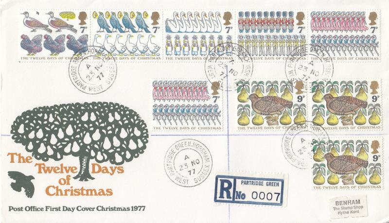 1977 (11) Christmas - PO - Partridge Green CDS