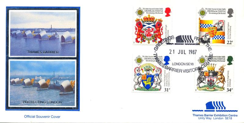 1987 (07) Scottish Heraldry - Covercraft 'Thames Barrier' Official