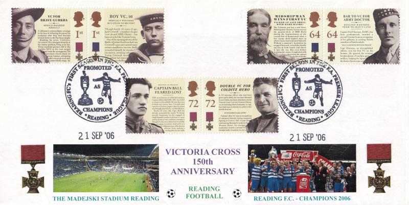 2006 (09) Victoria Cross (Stamps) - Dawn 'Reading FC Promotion' Official
