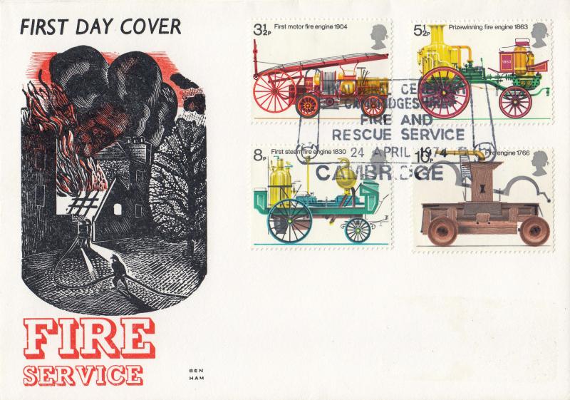 1974 (04) Fire Services - Benham Engraved - Cambridge Fire & Rescue H/S