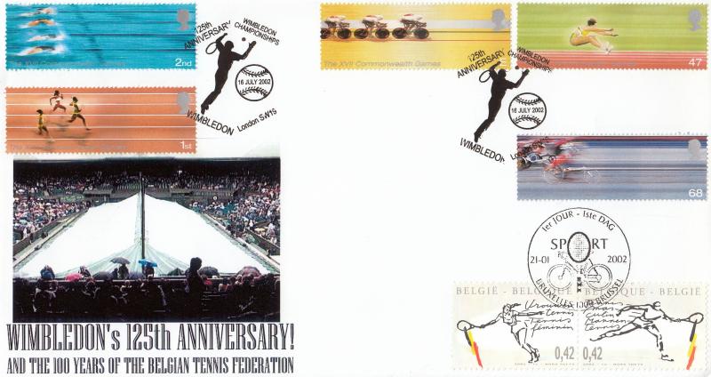 2002 (07) Commonwealth Games - Peter Payne 'Wimbledon Championships 125th Anniversary' Official - Doubled in Belgium