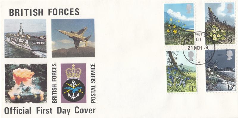 1979 (03) Flowers - Forces Postal Service Cover - Forces Post Office 61 CDS