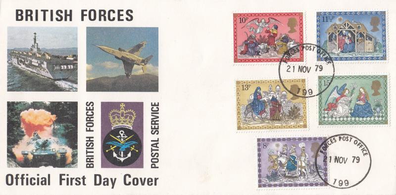 1979 (11) Christmas - Forces Postal Service Cover - Forces Post Office 199 CDS
