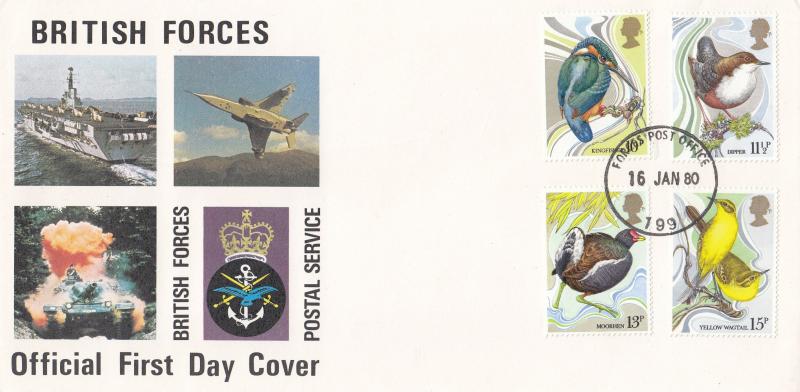1980 (01) Birds - Forces Postal Service Cover - Forces Post Office 199 CDS