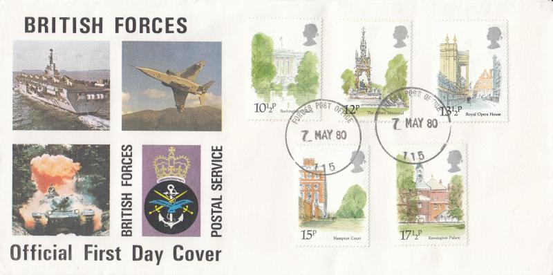 1980 (05) Landmarks - Forces Postal Service Cover - Forces Post Office 115 CDS
