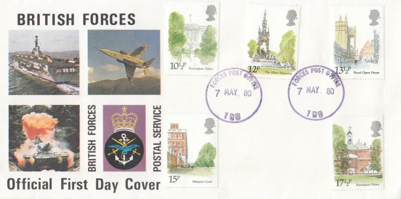 1980 (05) Landmarks - Forces Postal Service Cover - Forces Post Office 199 CDS