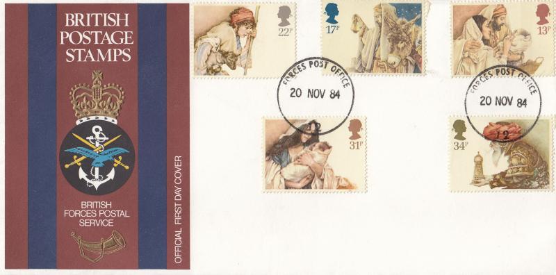 1984 (11) Christmas - Forces Postal Service Cover - Forces Post Office 12 CDS