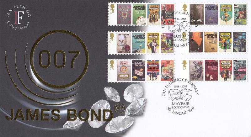 2008 (01) James Bond (Stamps) - Internet 'Mayfair' Official
