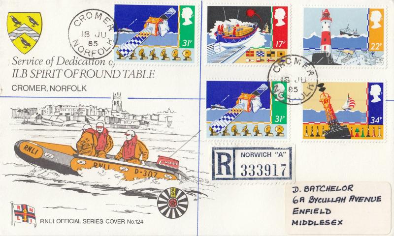1985 (06) Safety At Sea - Pilgrim RNLI 124 Cromer Official - Cromer CDS