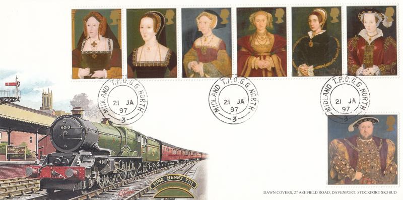 1997 (01) Tudor's - Dawn 'King Henry VIII' Official - Midland TPO GG North 3 CDS
