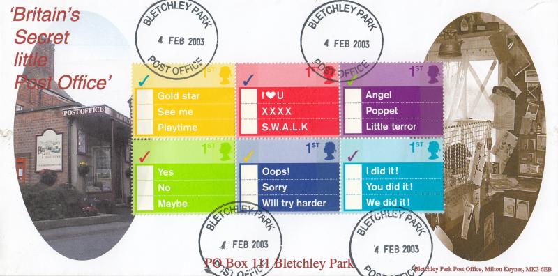 2003 (02) Occasions (Tick Boxes) - Bletchley Park 'Special' - Bletchley Park Post Office CDS