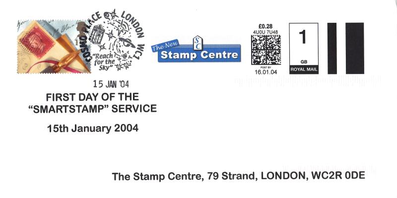 2004 (01) Smartstamp Service - First Day of Use 'Stamp Centre' Special - Stamp Centre 'Logo' Version