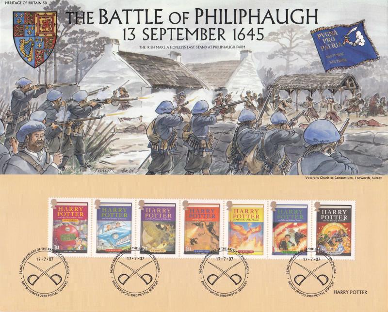 2007 (07) Harry Potter (Stamps) - Heritage of Britain 'Battle of Philiphaugh' Official