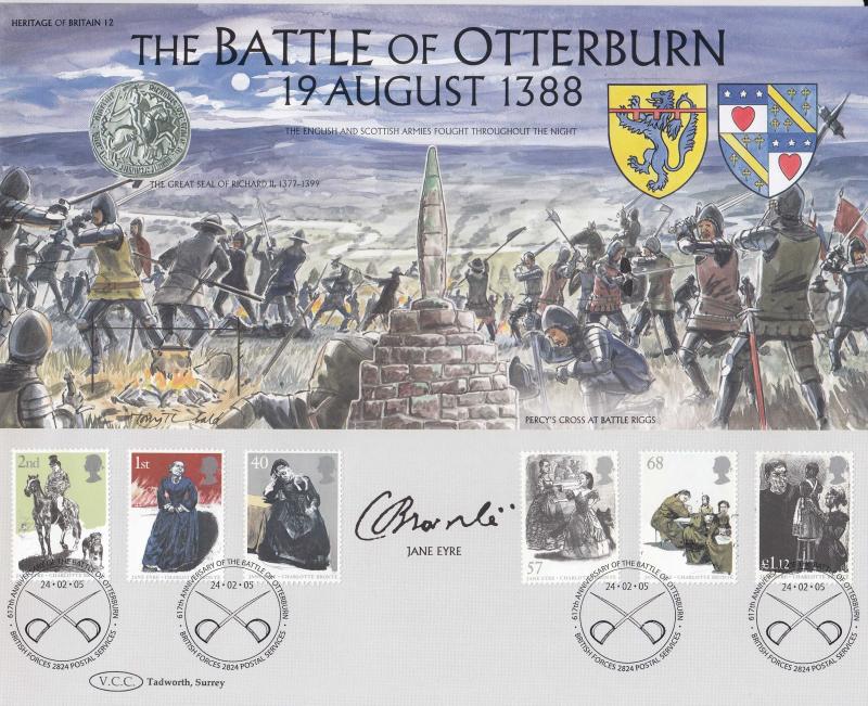 2005 (02) Jane Eyre (Stamps) - Heritage of Britain 'Battle of Otterburn' Official