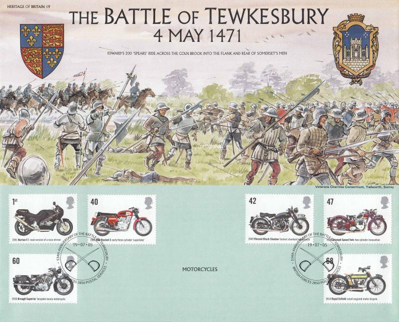 2005 (07) Motorcycles - Heritage of Britain 'Battle of Tewkesbury' Official