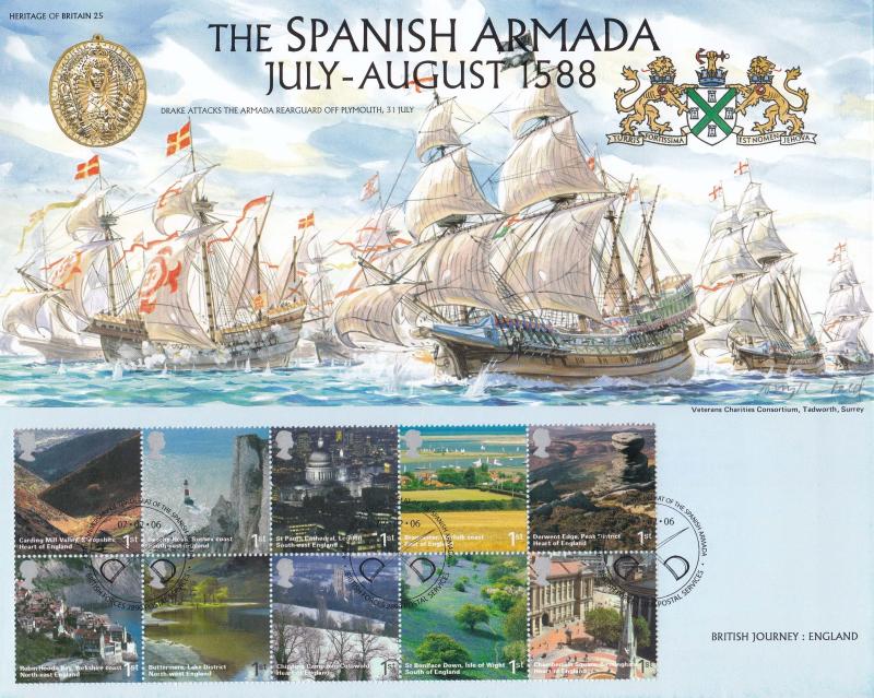 2006 (02) England - Heritage of Britain 'Defeat of The Spanish Armada' Official