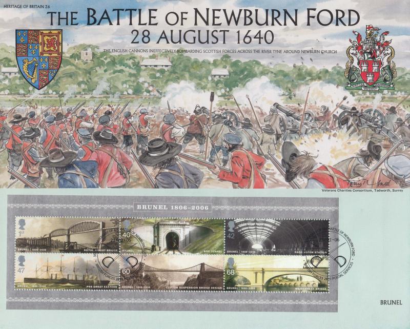 2006 (02) Brunel (M/S) - Heritage of Britain 'Battle of Newburn Ford' Official
