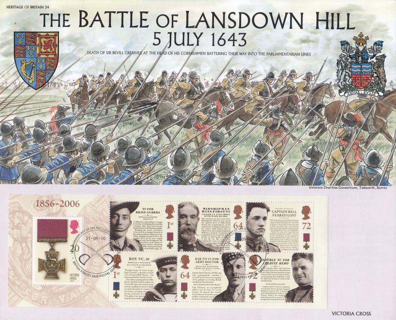 2006 (09) Victoria Cross (M/S) - Heritage of Britain 'Battle of Lansdown Hill' Official