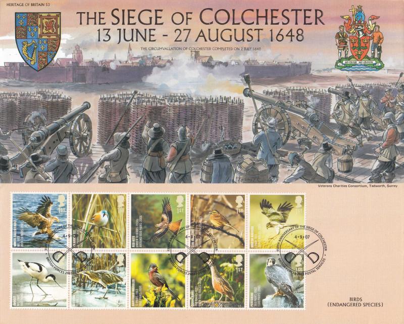 2007 (09) Birds - Heritage of Britain 'Battle of Colchester' Official