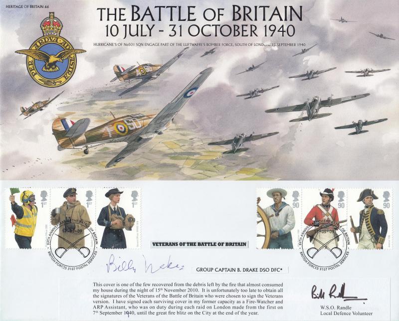 2009 (09) Naval Uniforms - Heritage of Britain 'Battle of Britain' Official - Signed by Group Captain Billy Drake