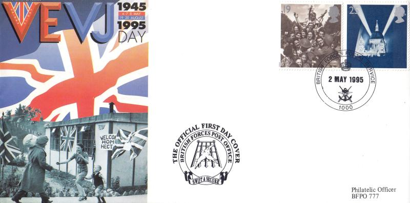 1995 (05) VE Day - BFPO 'Swift & Secure' Official (2 Stamps) - BFPS 1000 H/S