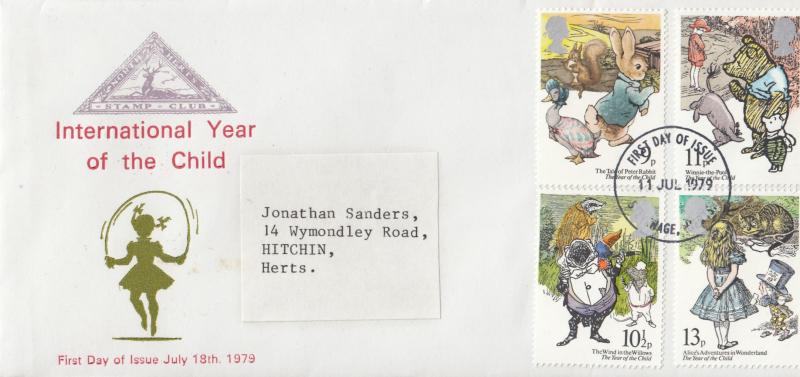 1979 (07) Year Of The Child - North Herts Stamp Club Cover - Stevenage FDI