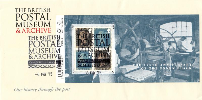 2015 (05) Penny Black M/S - British Postal Museum & Archive (BPMA) Official (Barcode Version)