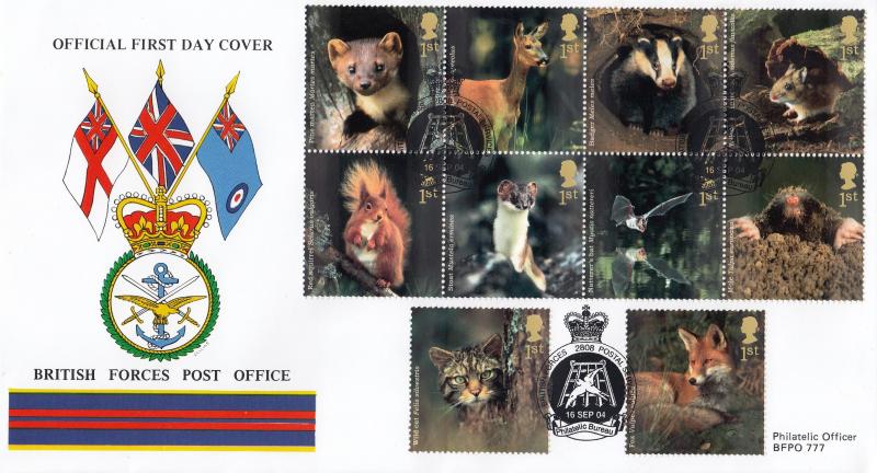 2004 (09) Woodland Animals - British Forces Post Office (BF2808PS) Official