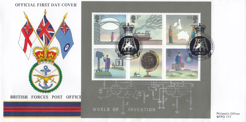 2007 (03) World of Invention (M/S) - British Forces Post Office (BF2971PS) Official