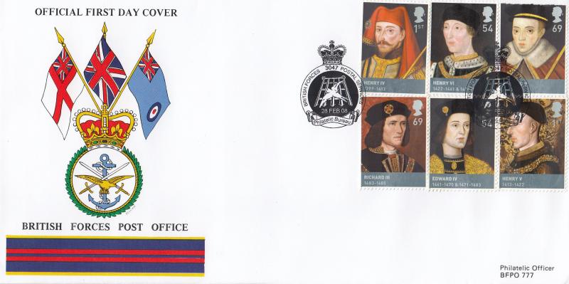 2008 (02) House of Lancaster & York (Stamps) - British Forces Post Office (BF3047PS) Official