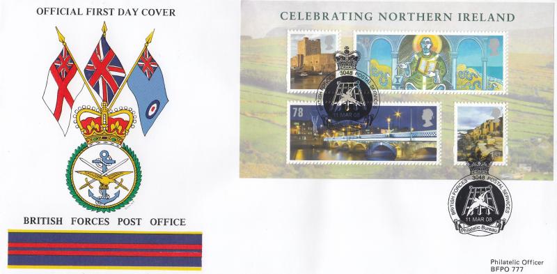 2008 (03) Northern Ireland M/S - British Forces Post Office (BF3048PS) Official