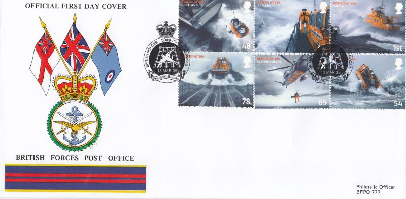 2008 (03) Rescue At Sea - British Forces Post Office (BF3049PS) Official