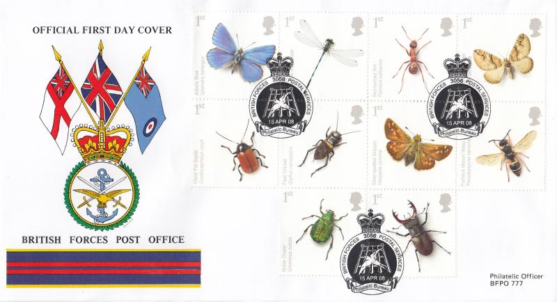 2008 (04) Insects - British Forces Post Office (BF3056PS) Official