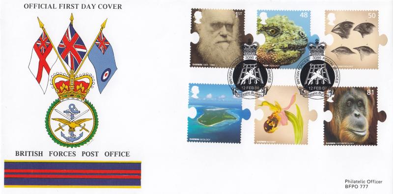 2009 (02) Charles Darwin (Stamps) - British Forces Post Office (BF3086PS) Official
