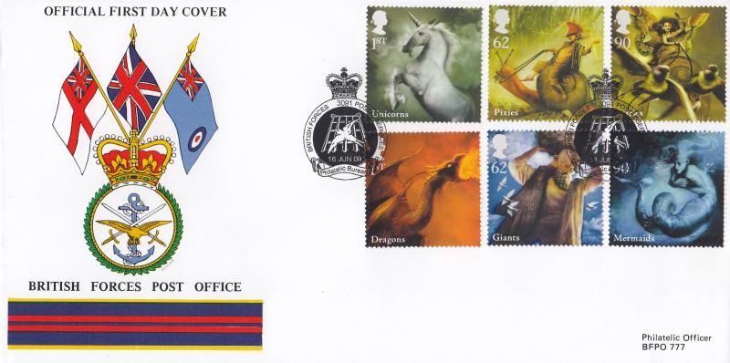 2009 (06) Mythical Creatures - British Forces Post Office (BF3091PS) Official
