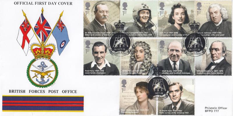 2009 (10) Eminant Britons - British Forces Post Office (BF3101PS) Official
