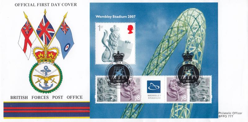 2007 (05) Wembley Stadium M/S - British Forces Post Office (BF3014PS) Official