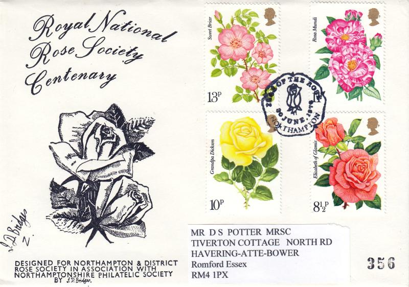1976 (06) Roses - Northampton Philatelic Society Official