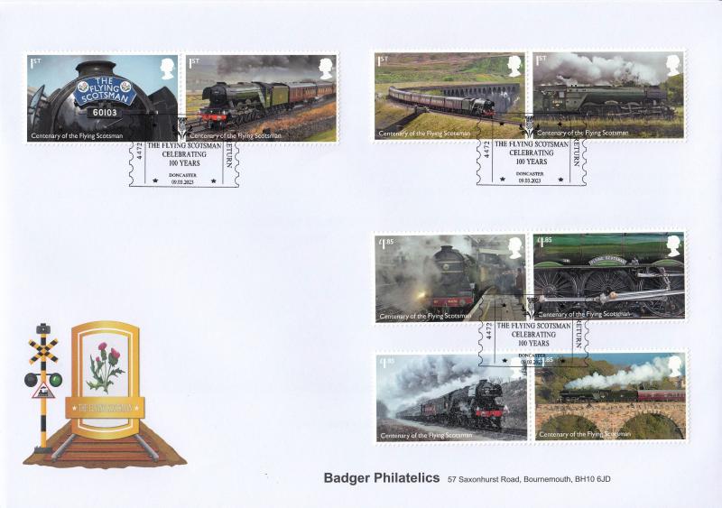 2023 (03) Flying Scotsman (Stamps) - Badger Philatelics Official